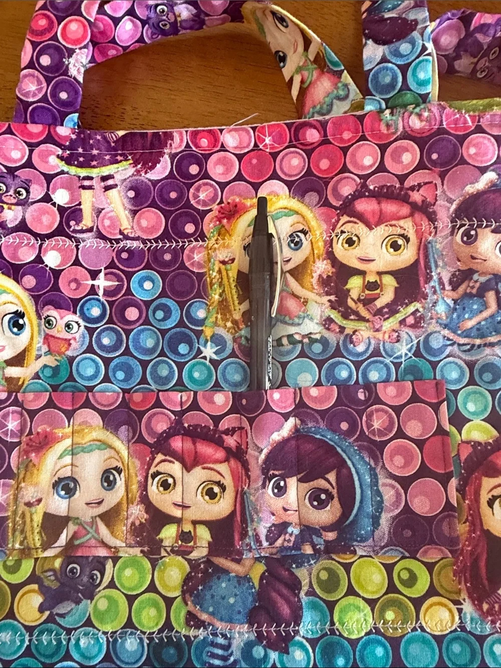 Colorful Rainbow Cartoon Character Tote Bag